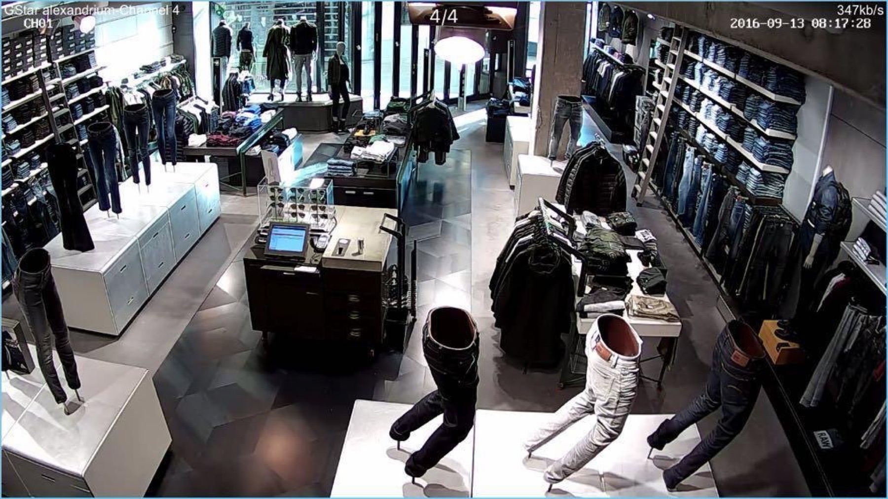 Store camera view of the shop floor, September 2016